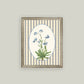 Blue Blooms on Stripe: 5x7