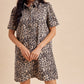 LEOPARD UTILITY MINI DRESS: OLIVE / S
