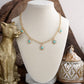 Cabochon Station Charm Necklace - Pearls Turquoise - Petite Glow: Pearl