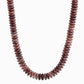 Neutral Color Wide Marble Beaded Necklace: Burgundy
