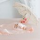 Antiqued Battenburg Lace Parasol - Small