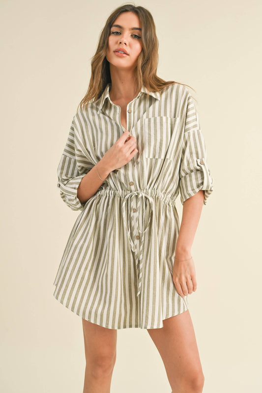 Taylor Stripe Shirt Dress