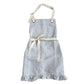 Ruffle Pin Stripe Apron: Blue