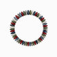 Autumn Wide Disc Marble Beaded Stretch Bracelets: Pink