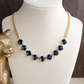 Glass Crystal Gold Dipped Necklace – Color Pop Shine: Smoky Gray