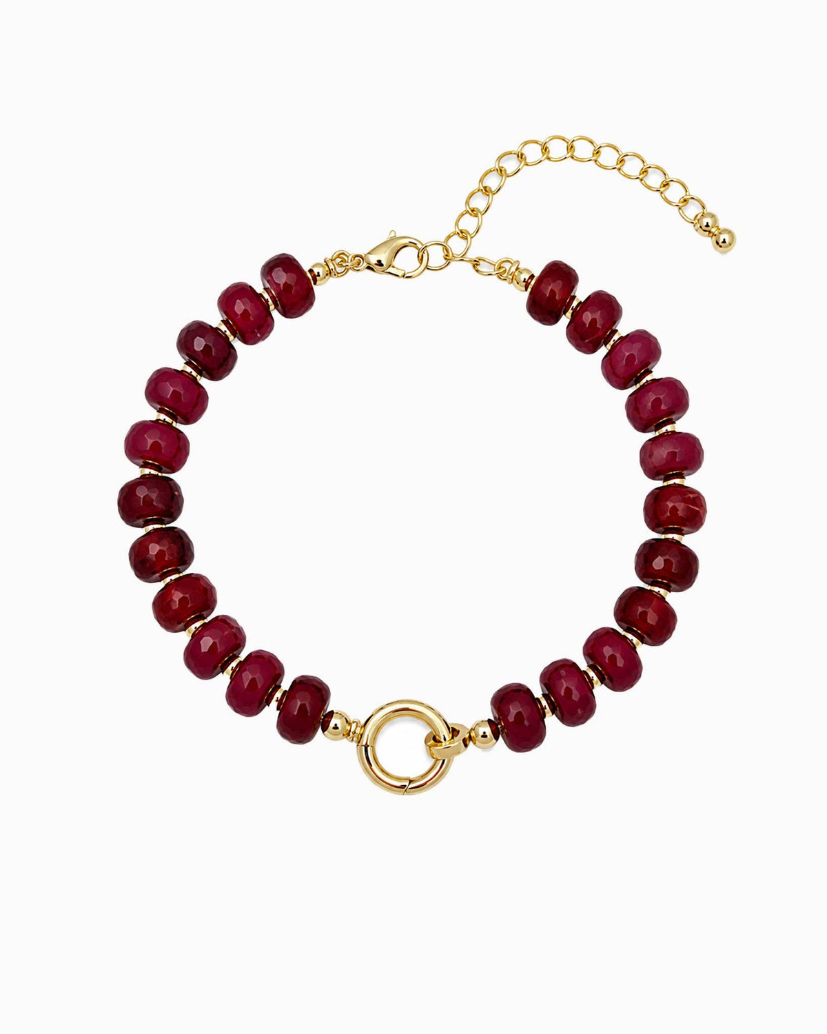 Autumn Marble Bead Clasp Bracelet: Olive