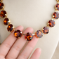 Glass Crystal Statement Necklace – Amber Glow Shine