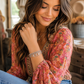 Bit of Shine – Set of 3 Stretch Bracelets with Horse Bit: Gold