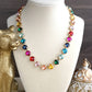 Colorful Glass Crystal Necklace – Color Pop Shine: Neutrals