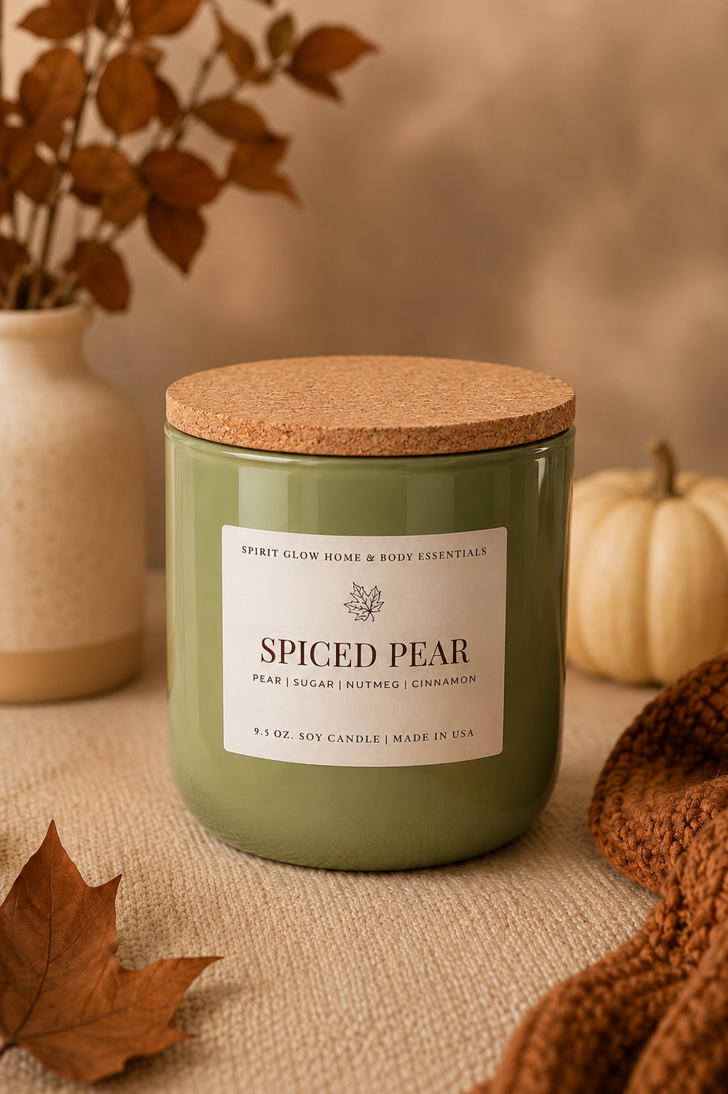Spiced Pear - 9.5oz. Soy Wax Candle