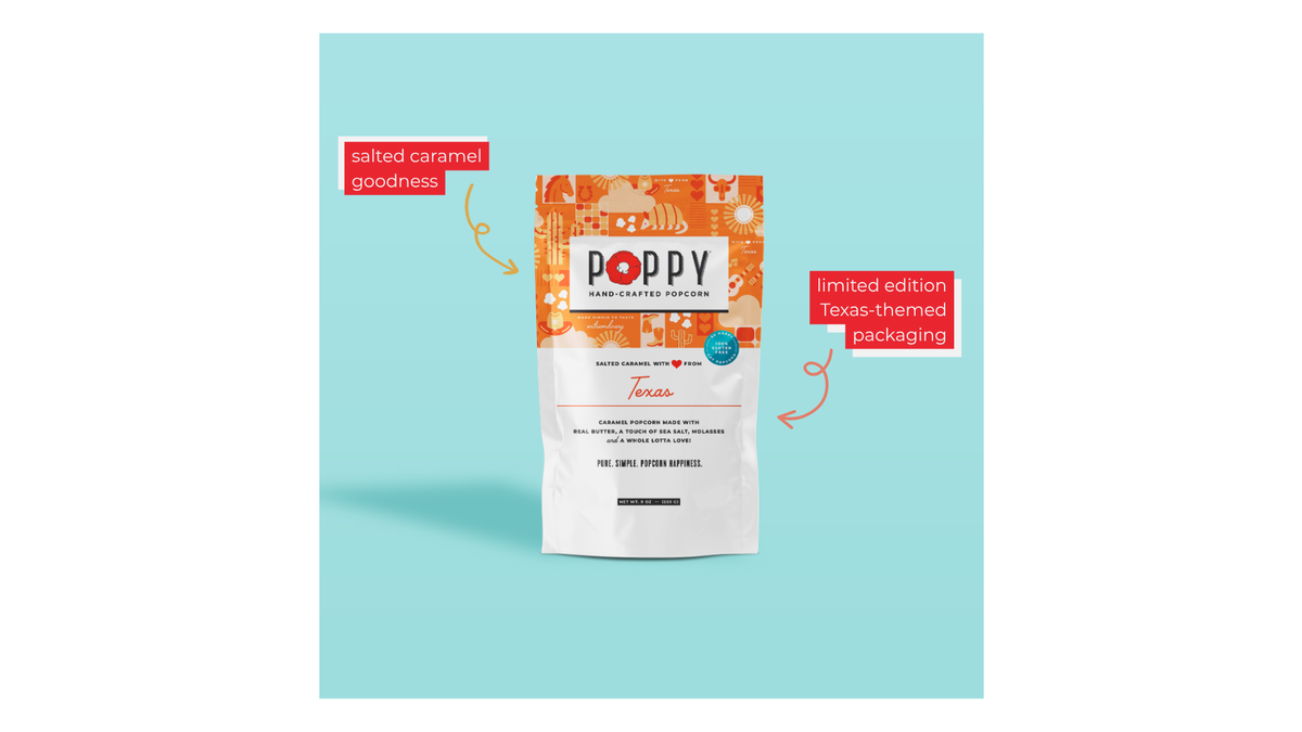 Salted Caramel State Series Popcorn - TX