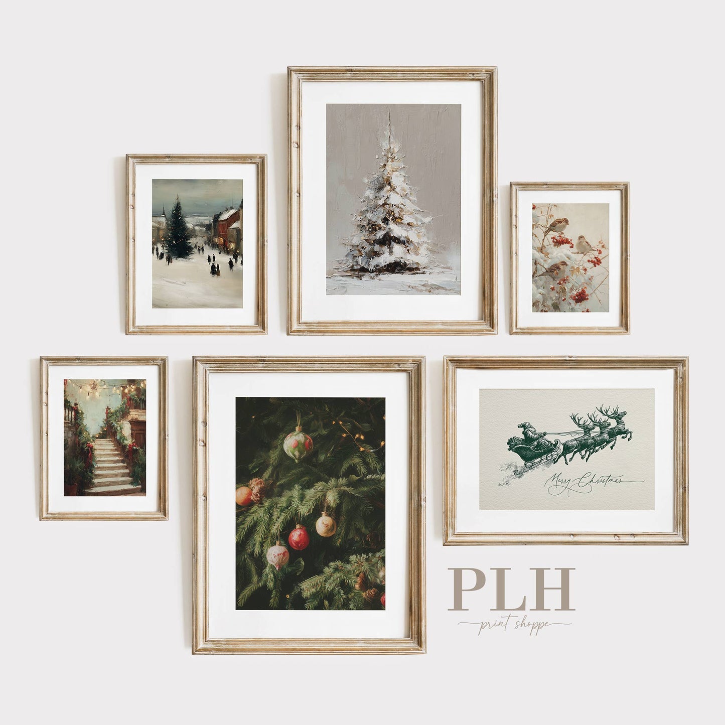 Holiday Stairs Art Print: 11"x14"