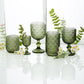 Daisy Red Wine Glass-Olive-6.5"H(12oz)