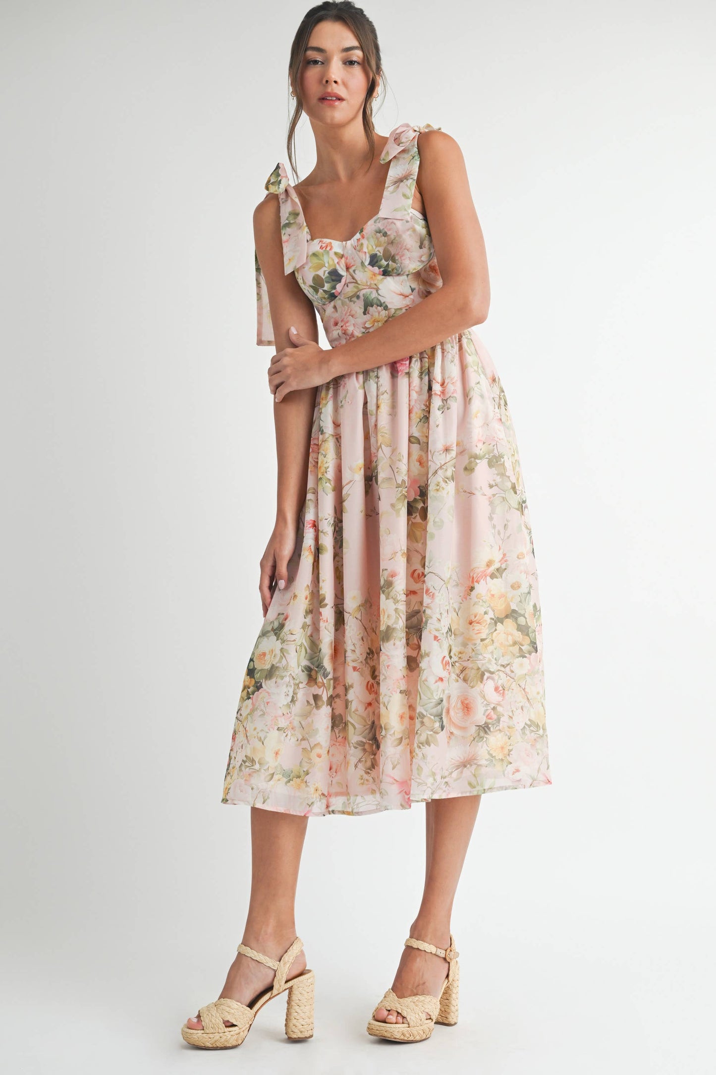 Mila Floral Printed Midi Dress