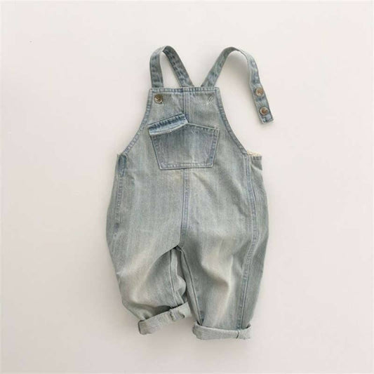 Denim Jumpsuit- Kid Overalls: LightBlue