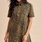 LEOPARD UTILITY MINI DRESS: OLIVE / S