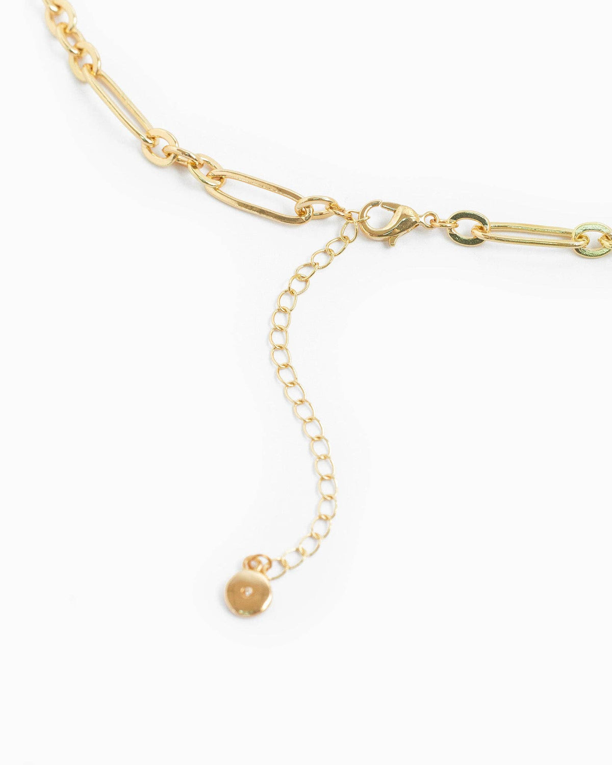Horsebit Linked Chain Necklace: Gold