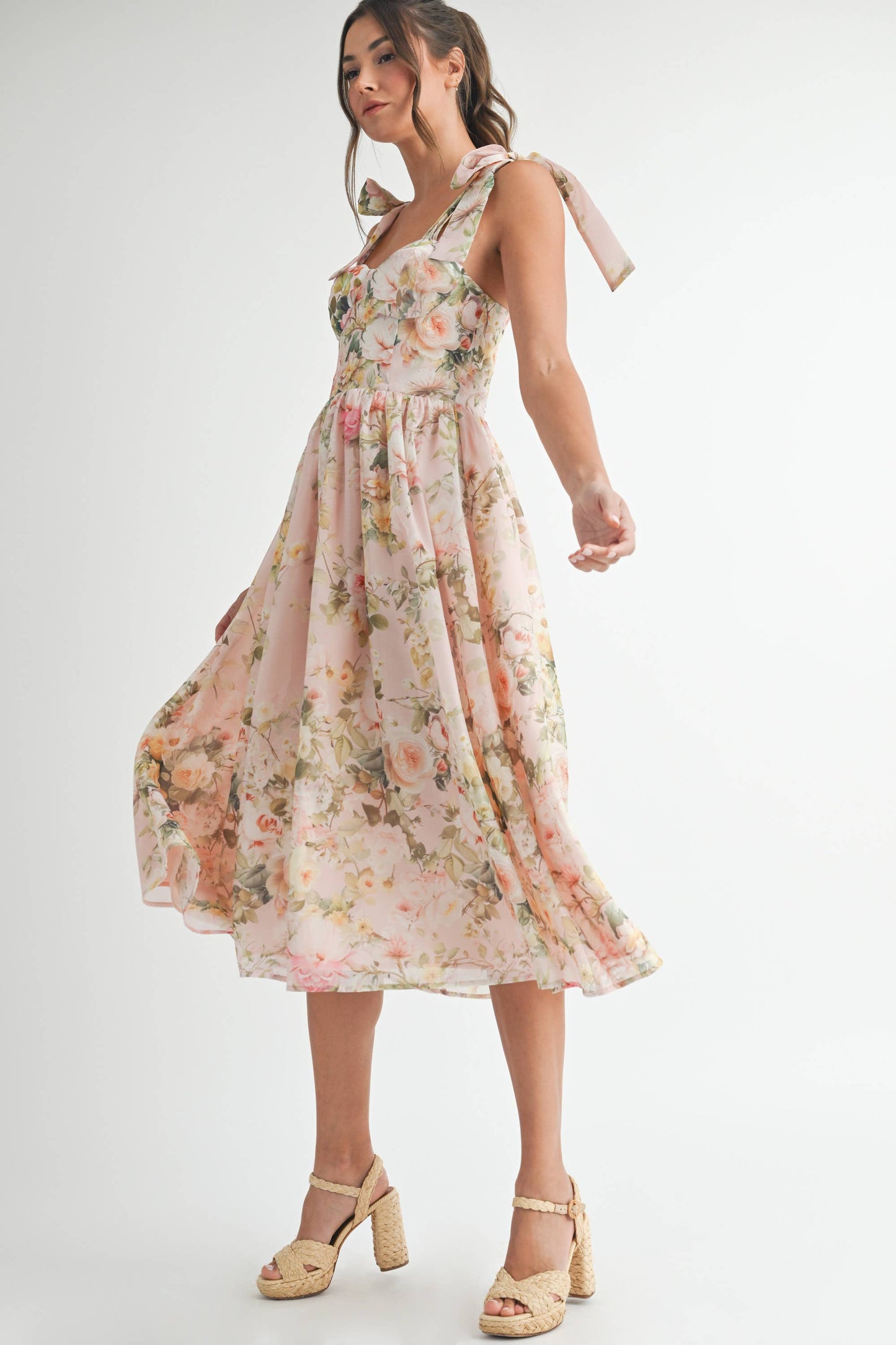 Mila Floral Printed Midi Dress