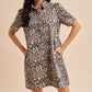 LEOPARD UTILITY MINI DRESS: OLIVE / S