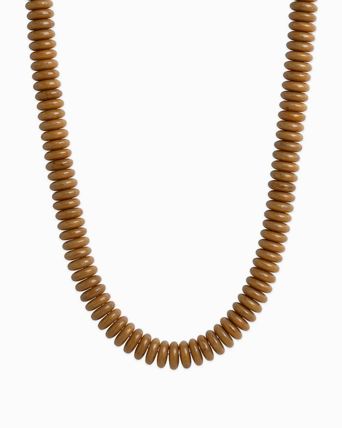 Neutral Color Wide Marble Beaded Necklace: Burgundy