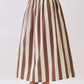CS4090-Stripe Drop-Waist A-Line Maxi Skirt: Navy / L