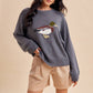 MALLARD DUCK KNITTED SWEATER: DARK FLAX / L