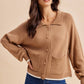 BEAGLE KNITTED CARDIGAN: DUSTED OLIVE / M