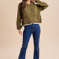 BEAGLE KNITTED CARDIGAN: DUSTED OLIVE / L