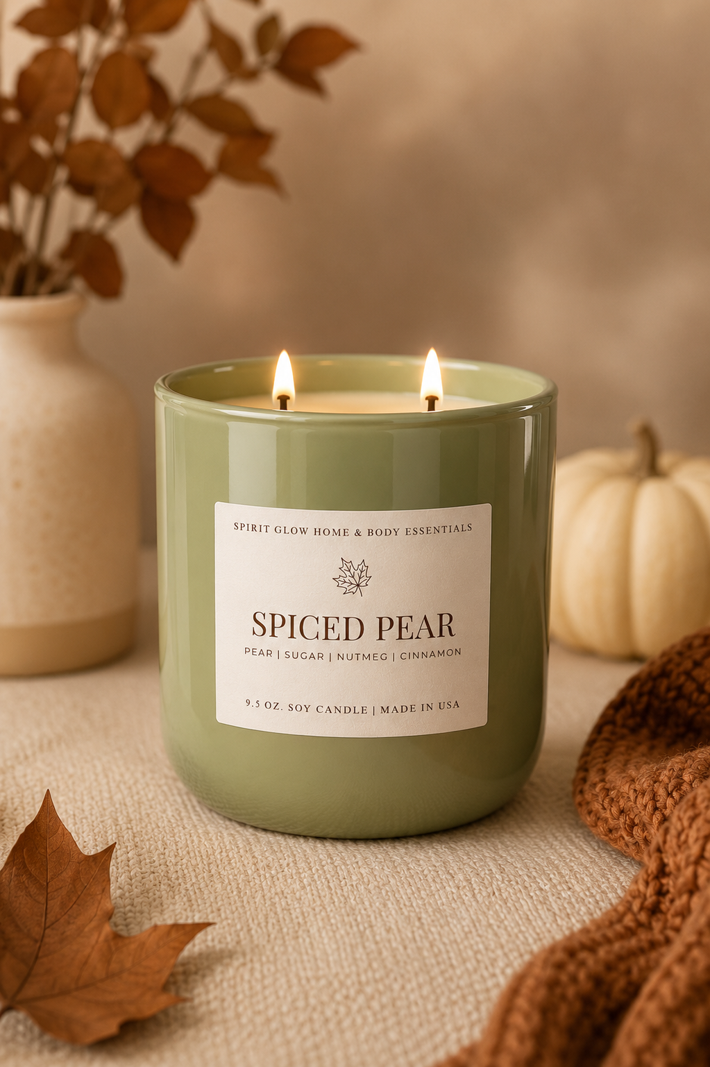 Spiced Pear - 9.5oz. Soy Wax Candle