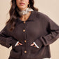 BEAGLE KNITTED CARDIGAN: DUSTED OLIVE / L