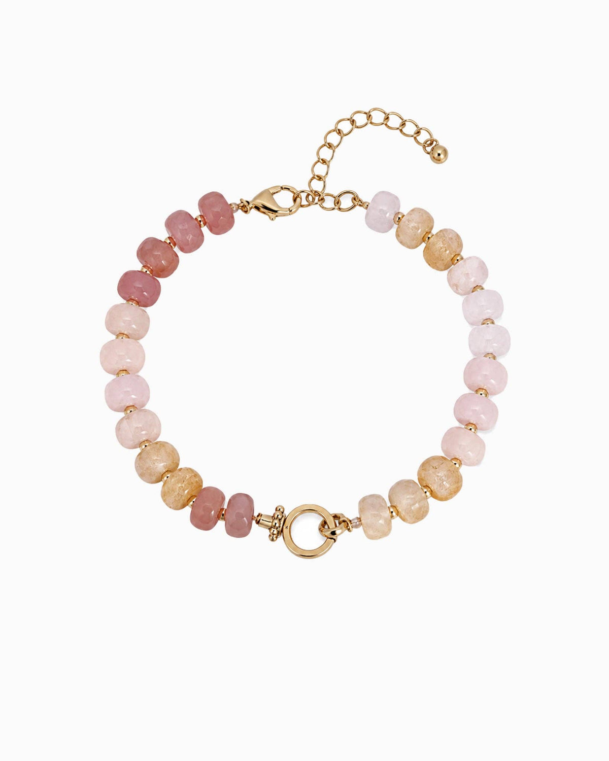 Autumn Marble Bead Clasp Bracelet: Olive