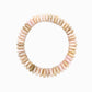 Autumn Wide Disc Marble Beaded Stretch Bracelets: Pink