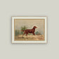 Standing Retriever Framed Antique Art: 6x4