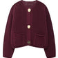 Amelia Burgundy Button Down Cardigan