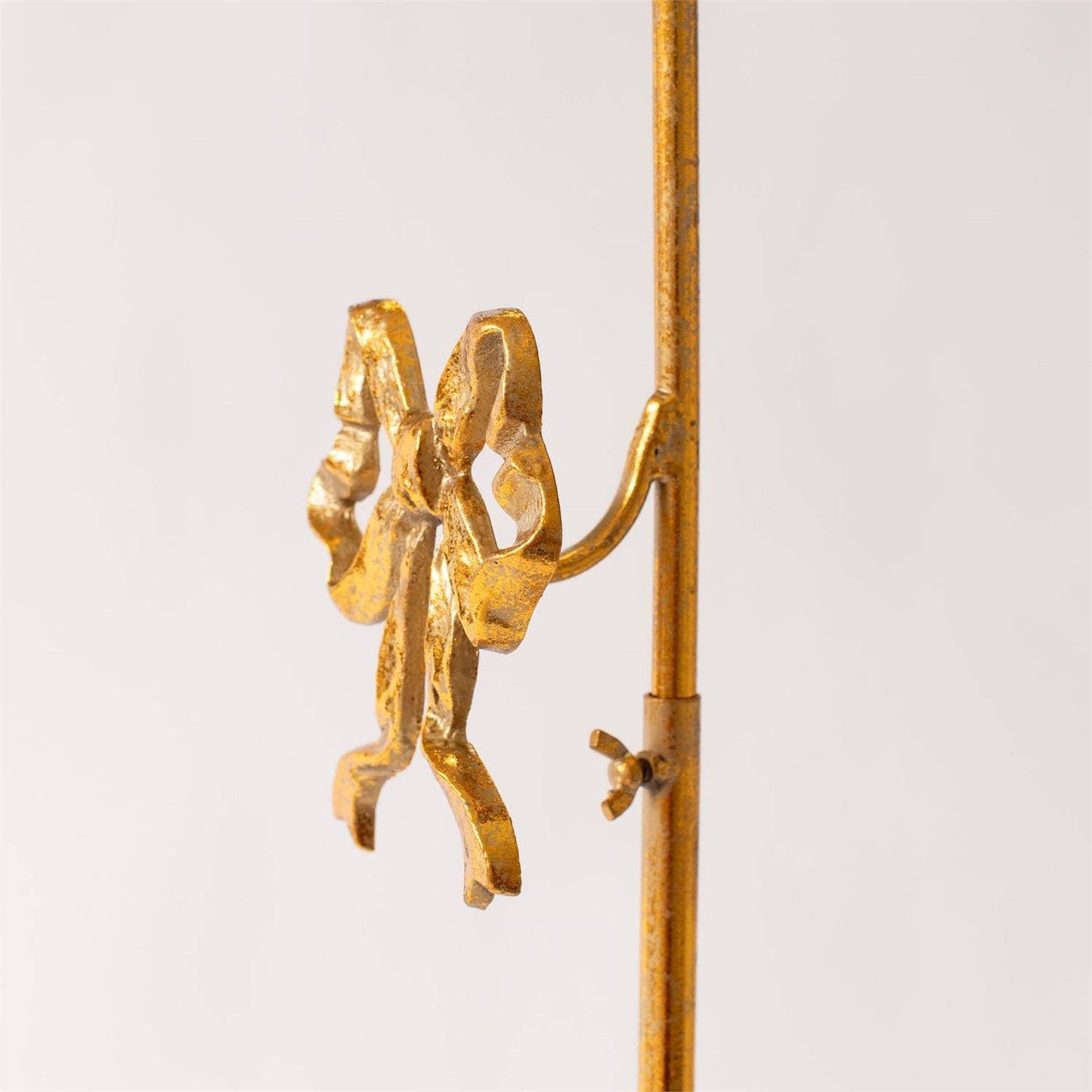 Wreath Stand Gold Finish With Bow