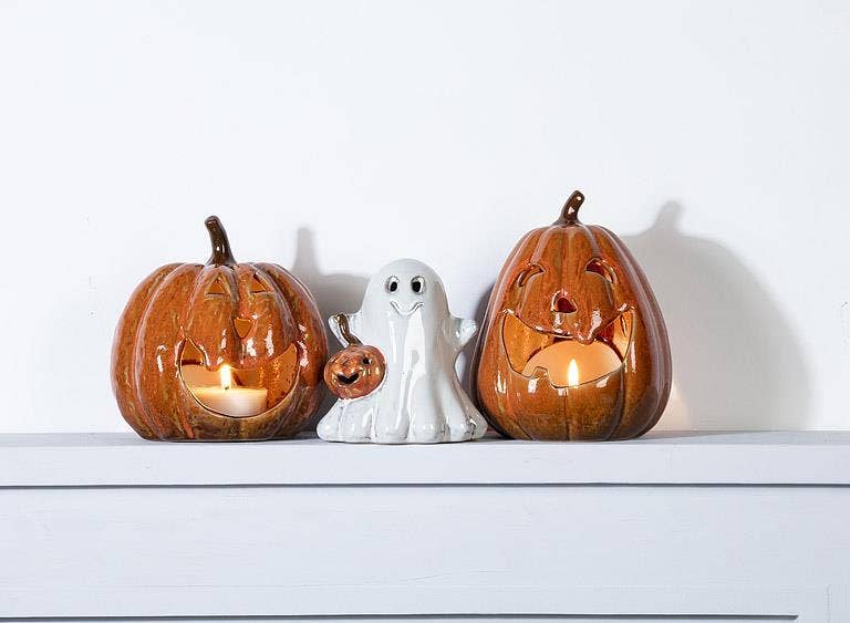 Jack O'Lantern Candle Holder: Short
