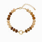 Autumn Marble Bead Clasp Bracelet: Olive