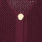 Amelia Burgundy Button Down Cardigan