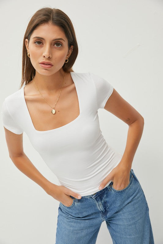 Paige Square Neck Tee