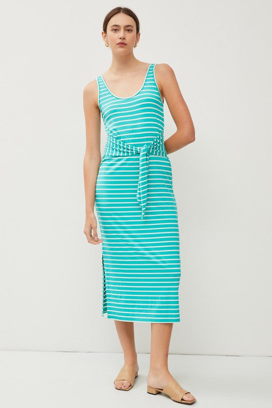 Addison Striped Tank Midi Dress