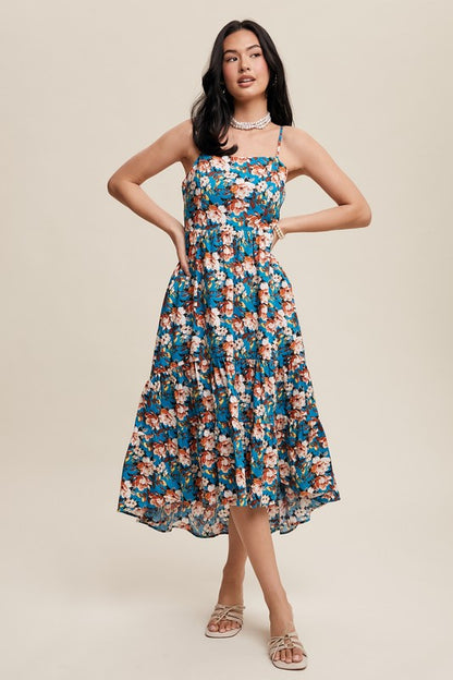 Trinity Floral Print Tiered Sundress