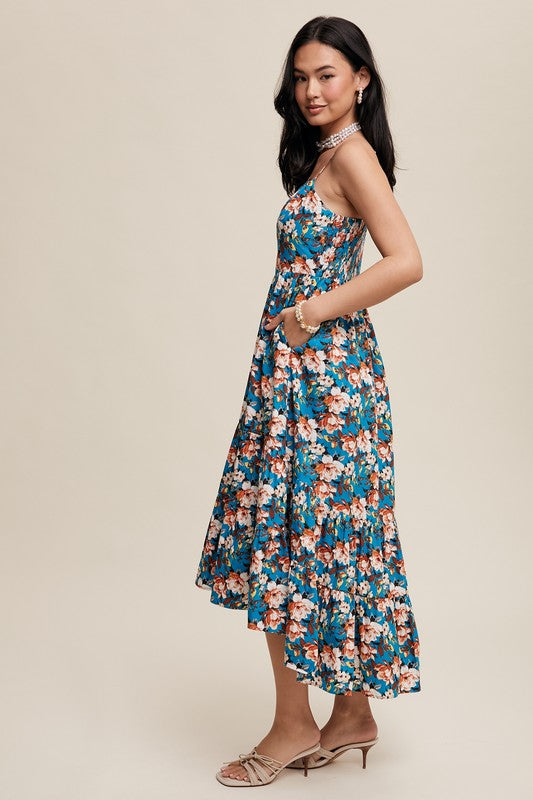 Trinity Floral Print Tiered Sundress