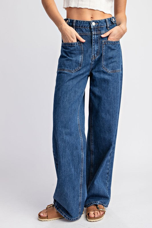 Mavis Denim Straight Leg Pants