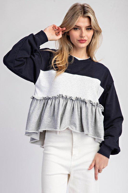 Murphy Ruffled Long Sleeve Top