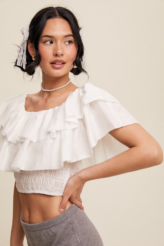 Georgia Ruffle Tier Crop Top