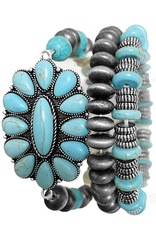 Western Flower Bracelet Stack