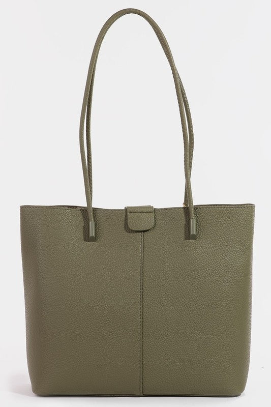 Faux Leather Tote