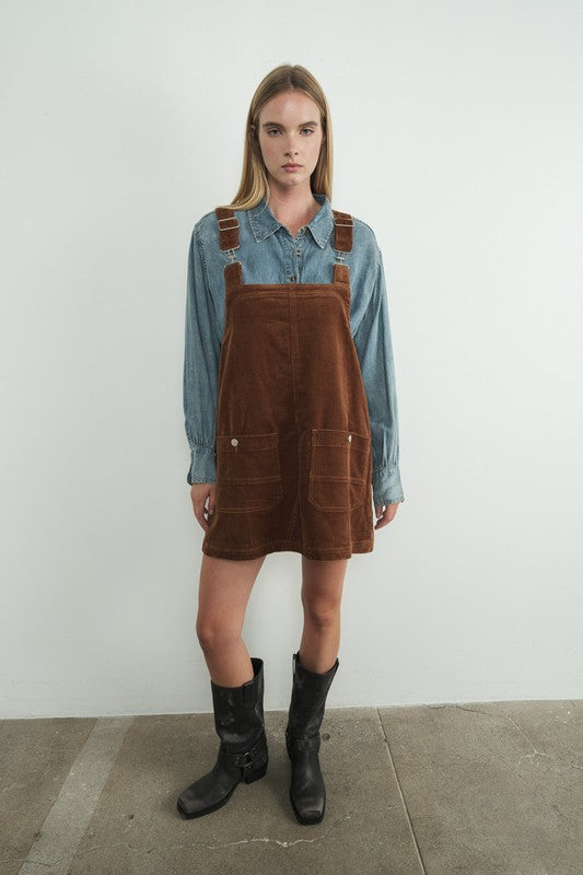 Bella Corduroy Overall Dress