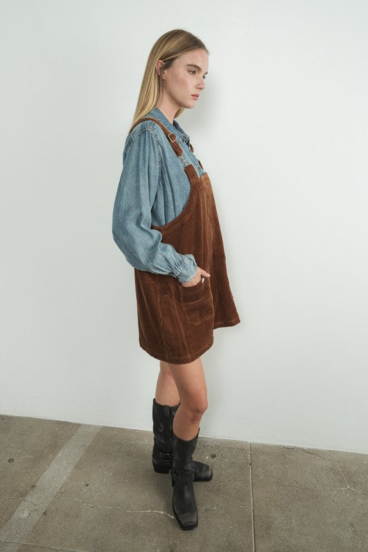 Bella Corduroy Overall Dress