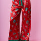 Holiday Gift Print Satin Pajama Set